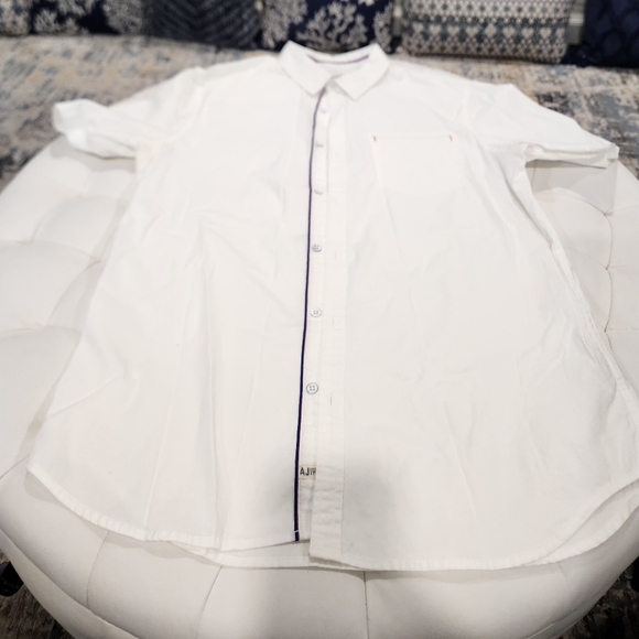 Alexander Julian Colours Men's Cotton Shirt Short Sleeve White Size L - Picture 2 of 14